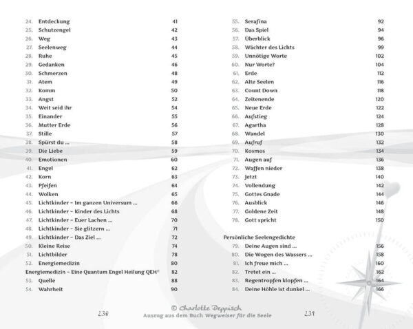 CharlotteDeppisch-Buch1-Wegweiser-fuer-die-Seele-Inhaltsverzeichnis